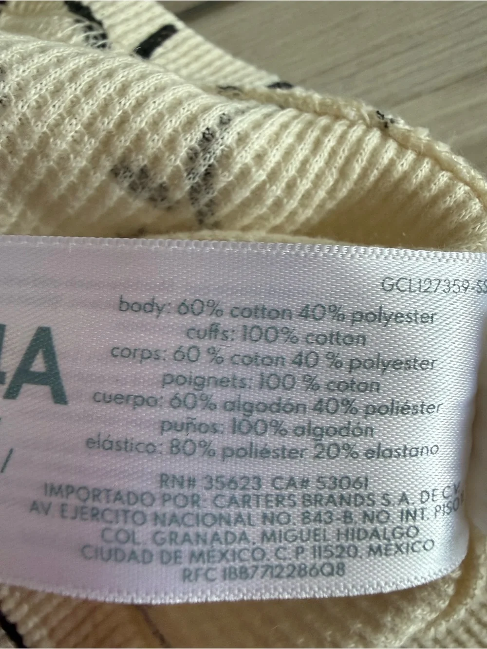 Carter's Chill Out Pajama Set Beige 4T NWOT